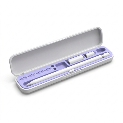 monolyne Case 01 open with Apple Pencil and spare tips