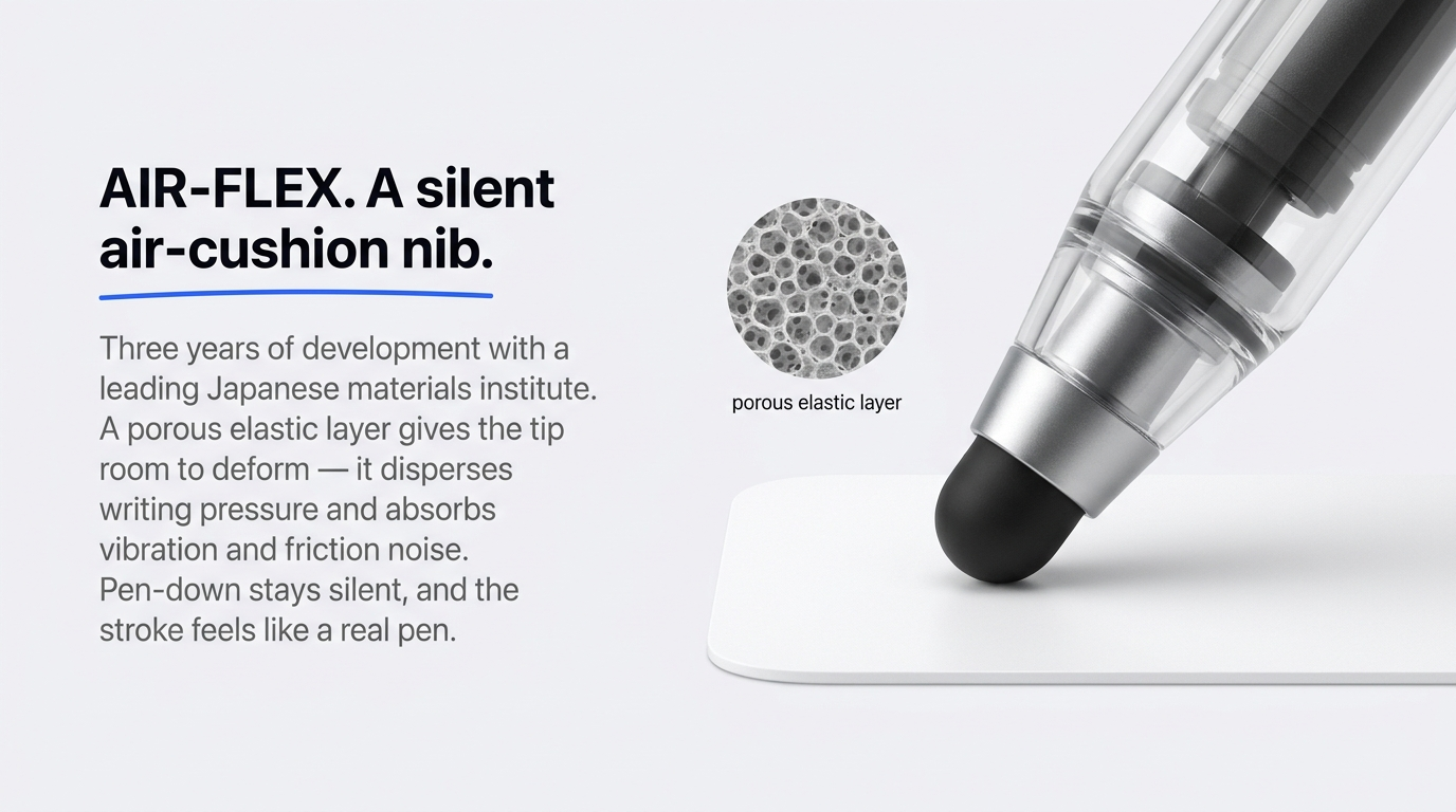 AIR-FLEX silent air-cushion nib