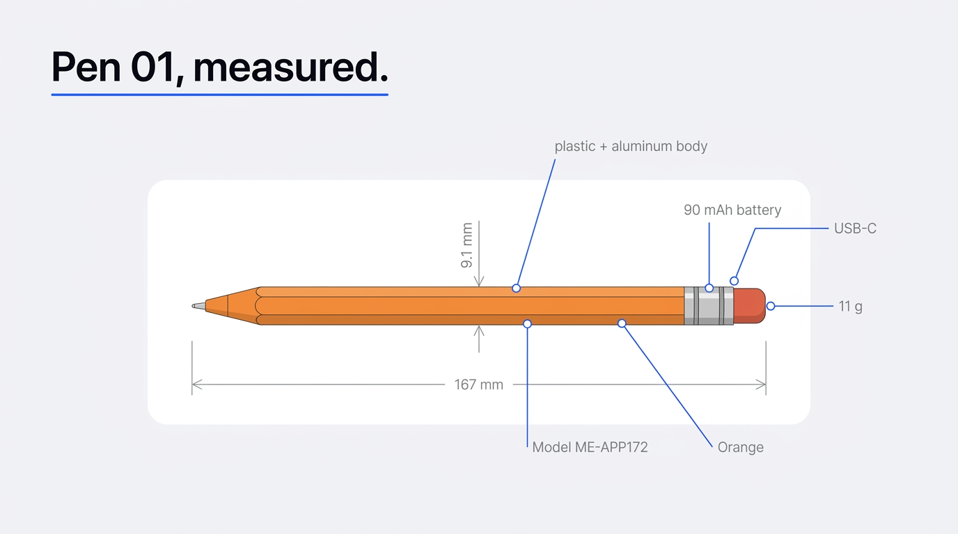 Pen 01 specifications diagram