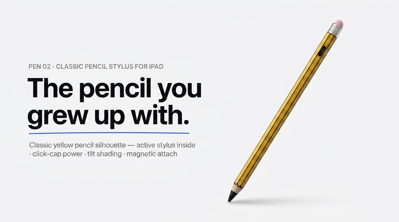 Pen 02 classic pencil stylus hero
