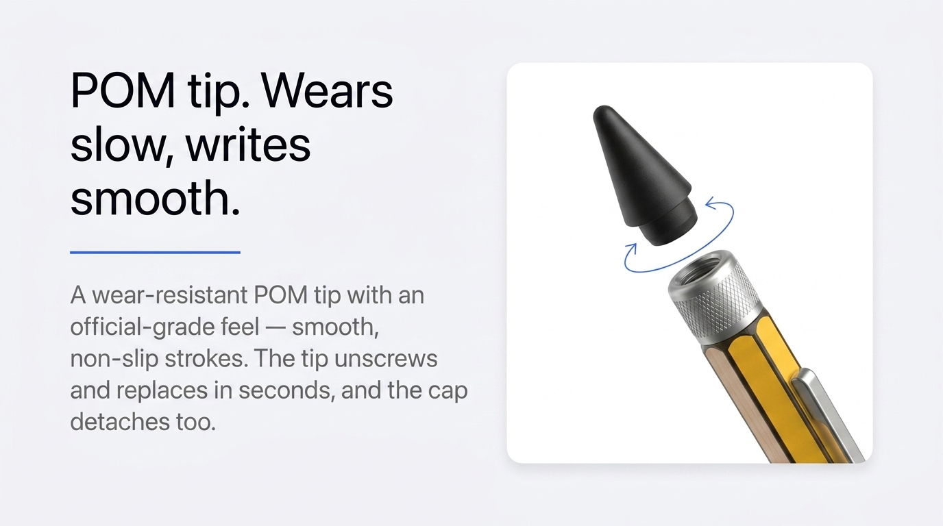 POM wear-resistant replaceable tip