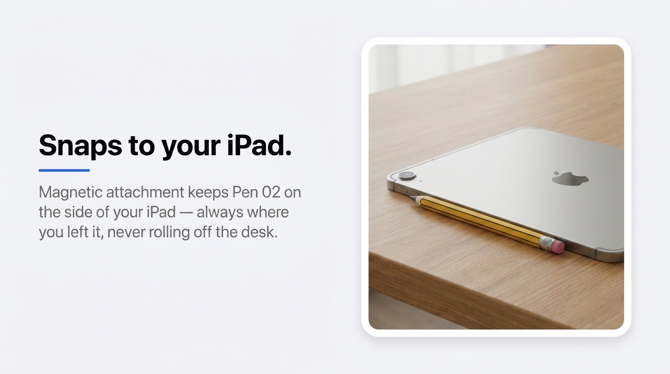 Magnetic attach to iPad